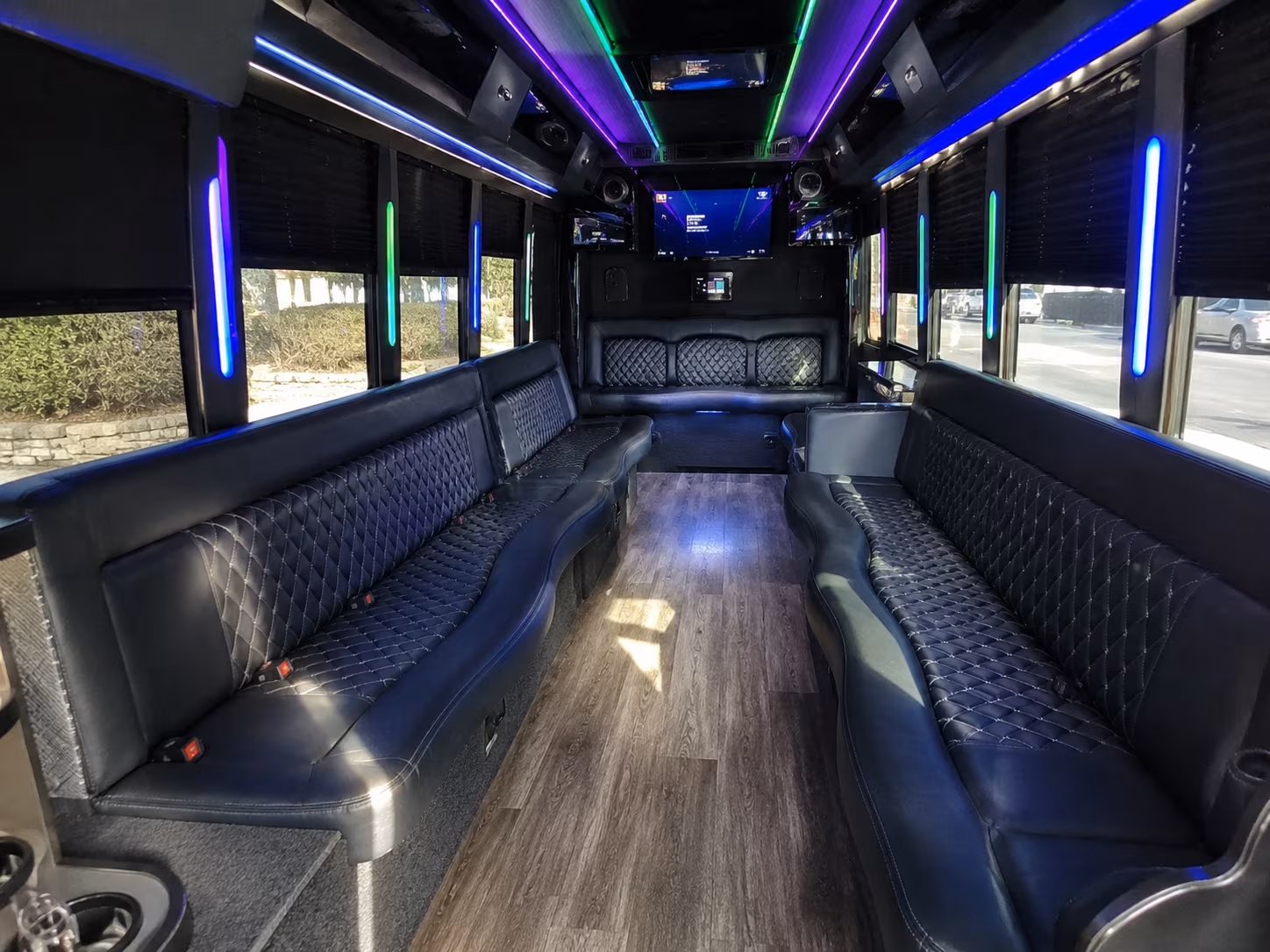 east providence 15 passenger party bus interior