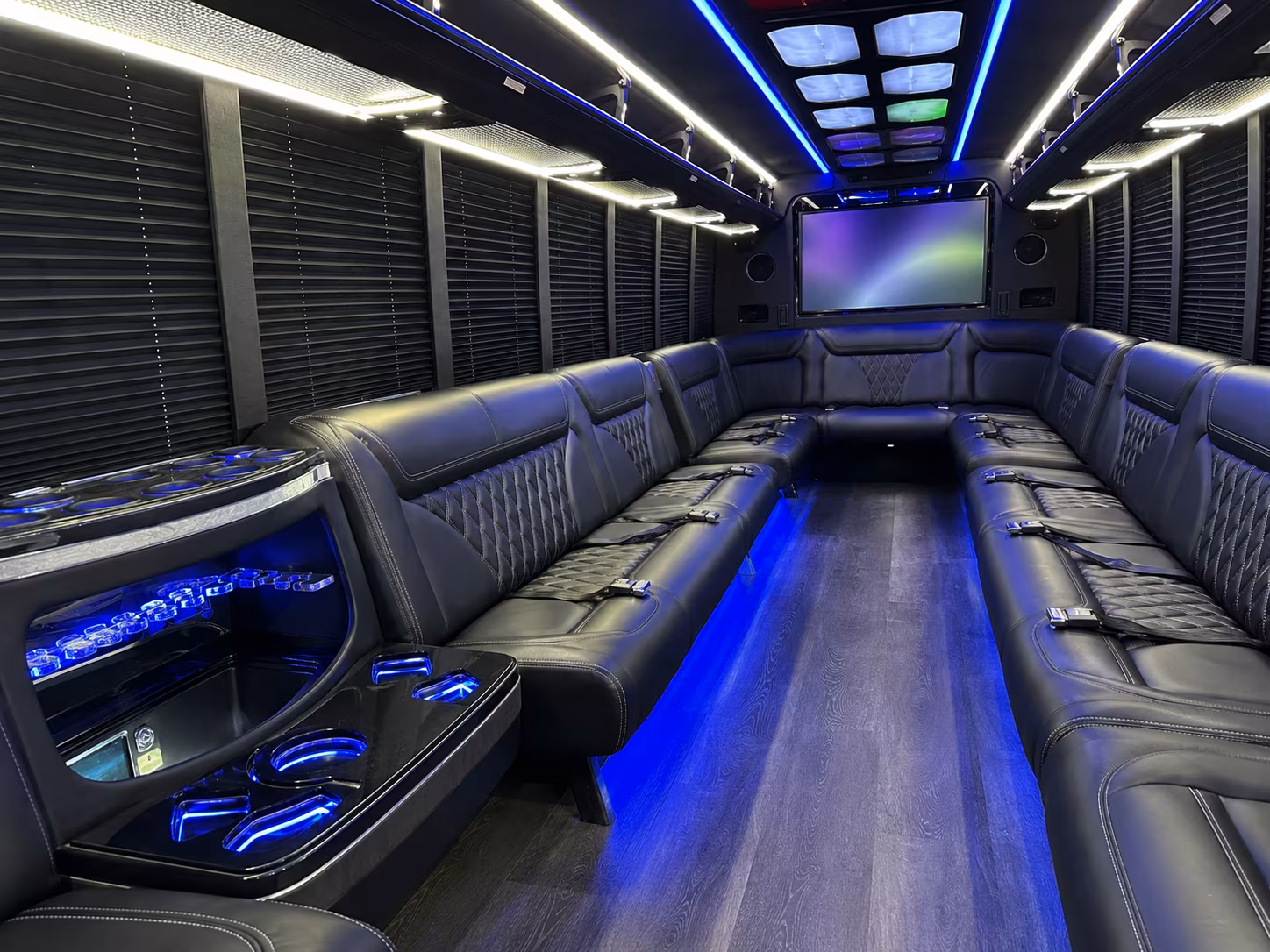 east providence 20 passenger party bus inside