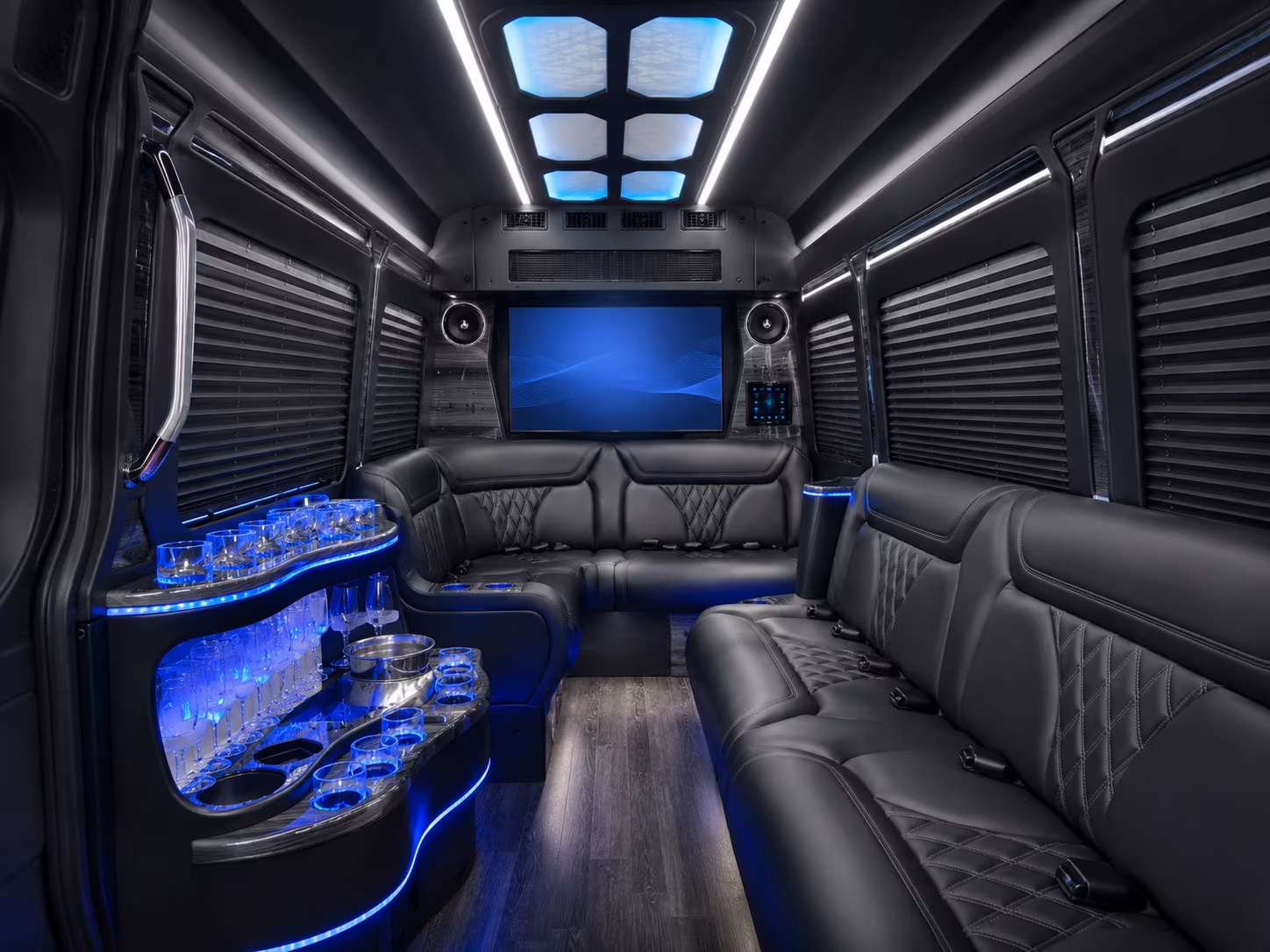 east providence 30 passenger party bus inside