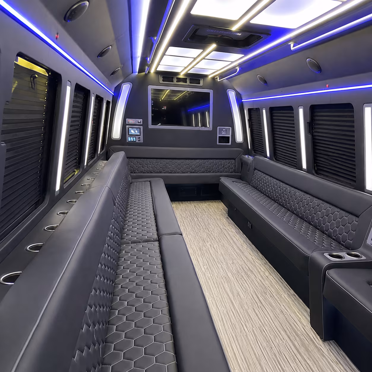 east providence 40 passenger party bus inside