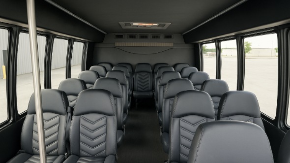 Interior of Charter Bus Company East Providence's 15 Passenger Minibus in East Providence