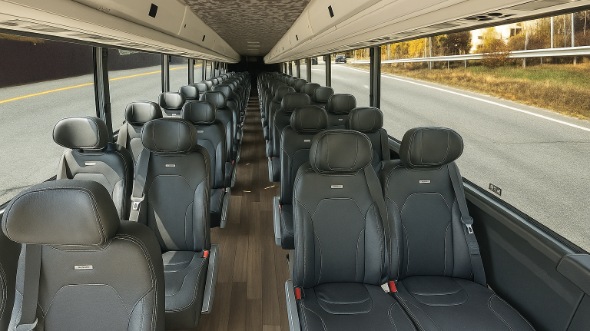 Interior of Charter Bus Company East Providence's 18 Passenger Minibus in East Providence