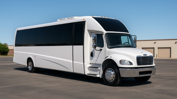 Exterior of Charter Bus Company East Providence's 20 Passenger Mini bus in East Providence