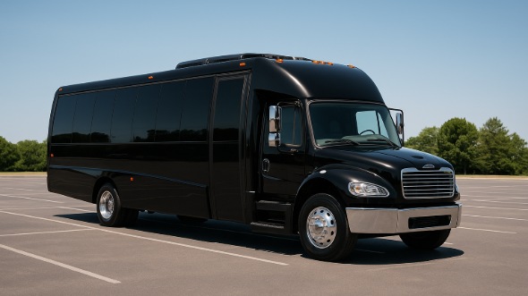 Exterior of Charter Bus Company East Providence's 28 Passenger Mini bus in East Providence