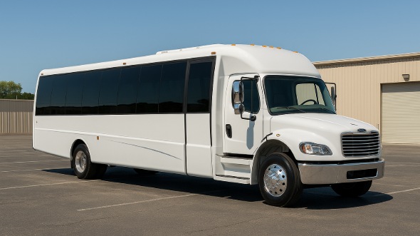 Exterior of Charter Bus Company East Providence's 30 Passenger Minibus in East Providence