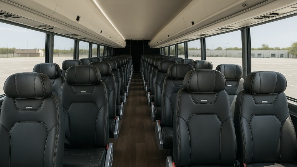 Interior of Charter Bus Company East Providence's 30 Passenger Minibus in East Providence