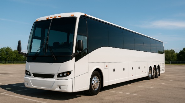 Exterior of Charter Bus Company East Providence's 55 Passenger Charter Bus in East Providence