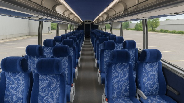 Interior of Charter Bus Company East Providence's 55 Passenger Charter Bus in East Providence