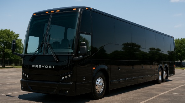 Exterior of Charter Bus Company East Providence's 56 Passenger Charter Bus in East Providence