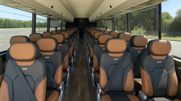 east providence 50 passenger charter bus inside