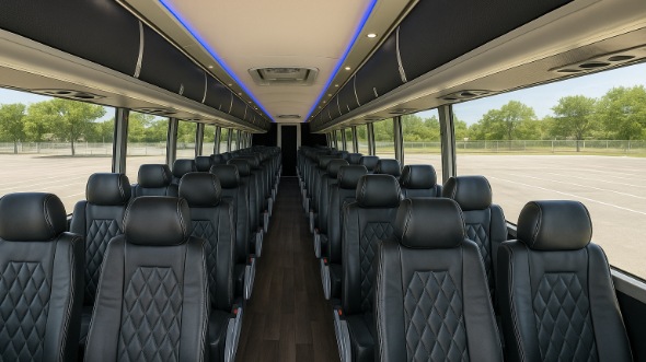 east providence 55 passenger charter bus inside