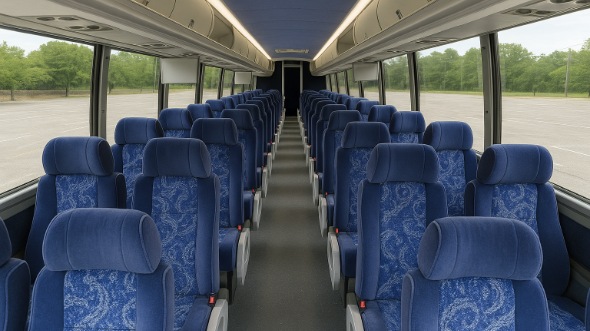 east providence 56 passenger charter bus inside
