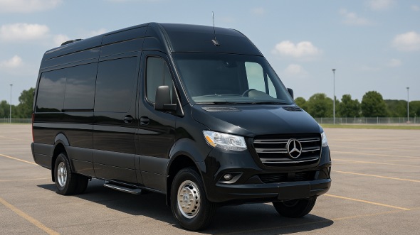 Exterior of Charter Bus Company East Providence's Sprinter Limo in East Providence